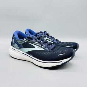 Brooks Shoes Womens 9 Blue Mesh Ghost 14 Road Running Athletic Sneakers Comfort